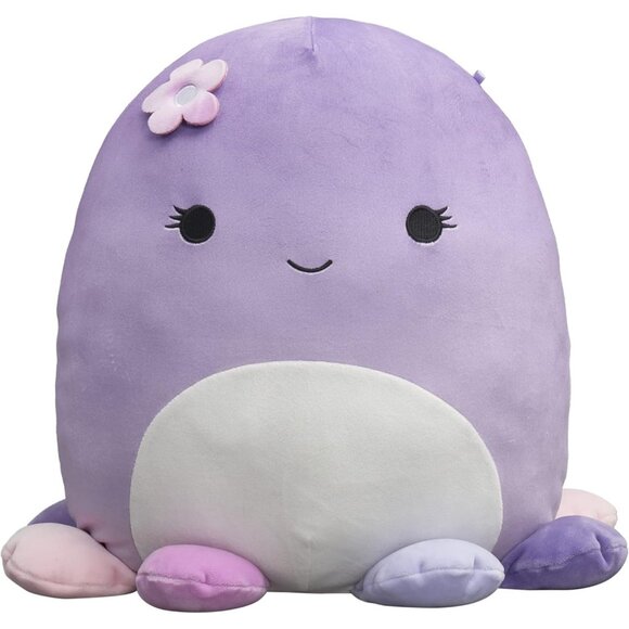 Purple Octopus with Multicolored Tentacles PlushSoft and Cuddly Kids Toy's
